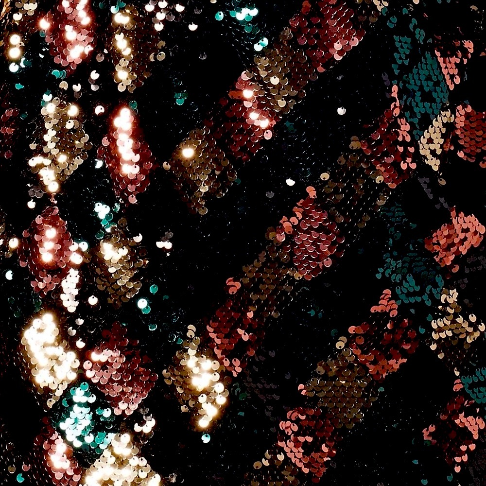 Maeve Long-Sleeve Mock-Neck Sequin Mini Dress - Picture 12 of 14